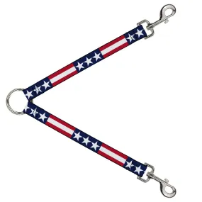 Dog Leash Splitter - Americana Stars & Stripes