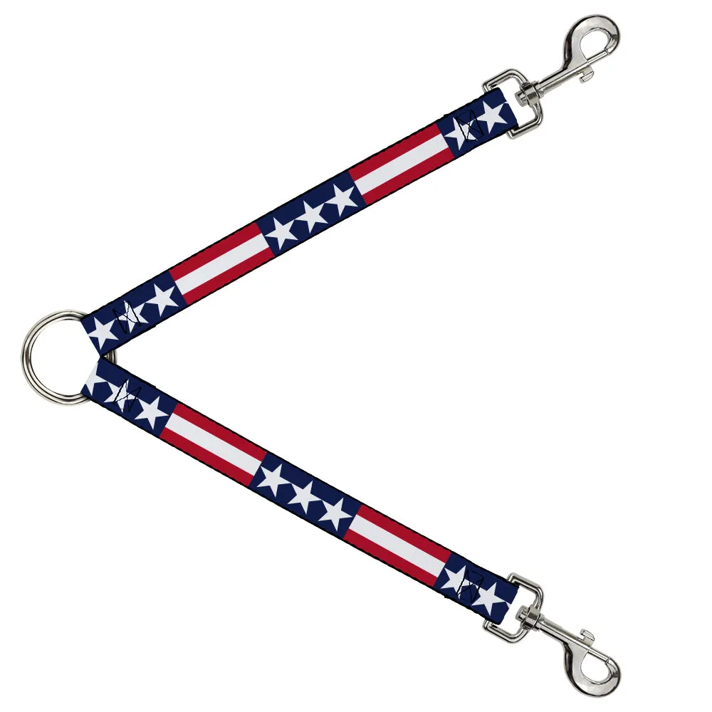 Dog Leash Splitter - Americana Stars & Stripes
