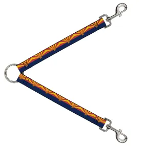 Dog Leash Splitter - Arizona Flag Red Yellow Gold Blue
