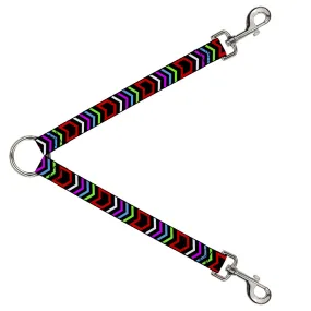 Dog Leash Splitter - Arrows Black/Multi Color