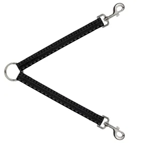 Dog Leash Splitter - Aztec Pattern1 Gray/Black