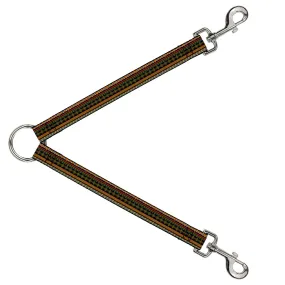 Dog Leash Splitter - Aztec5 Reds/Blues/Greens/Yellows