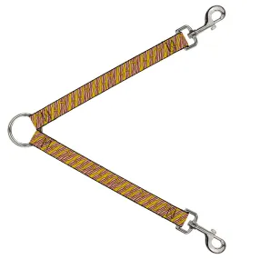 Dog Leash Splitter - Bacon Cartoon Yellow
