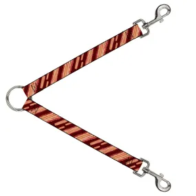 Dog Leash Splitter - Bacon Slices Maroon