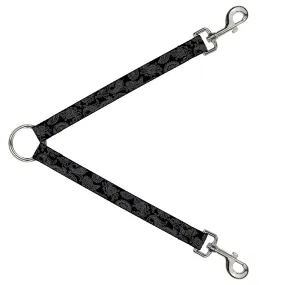 Dog Leash Splitter - Bandana Black/Gray
