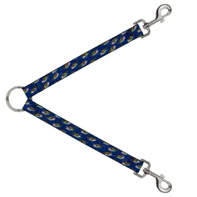Dog Leash Splitter - Bass Fish/Water Bubbles