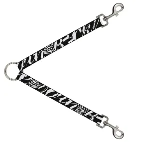 Dog Leash Splitter - BD Logo/BUCKLE-DOWN Script Black/White