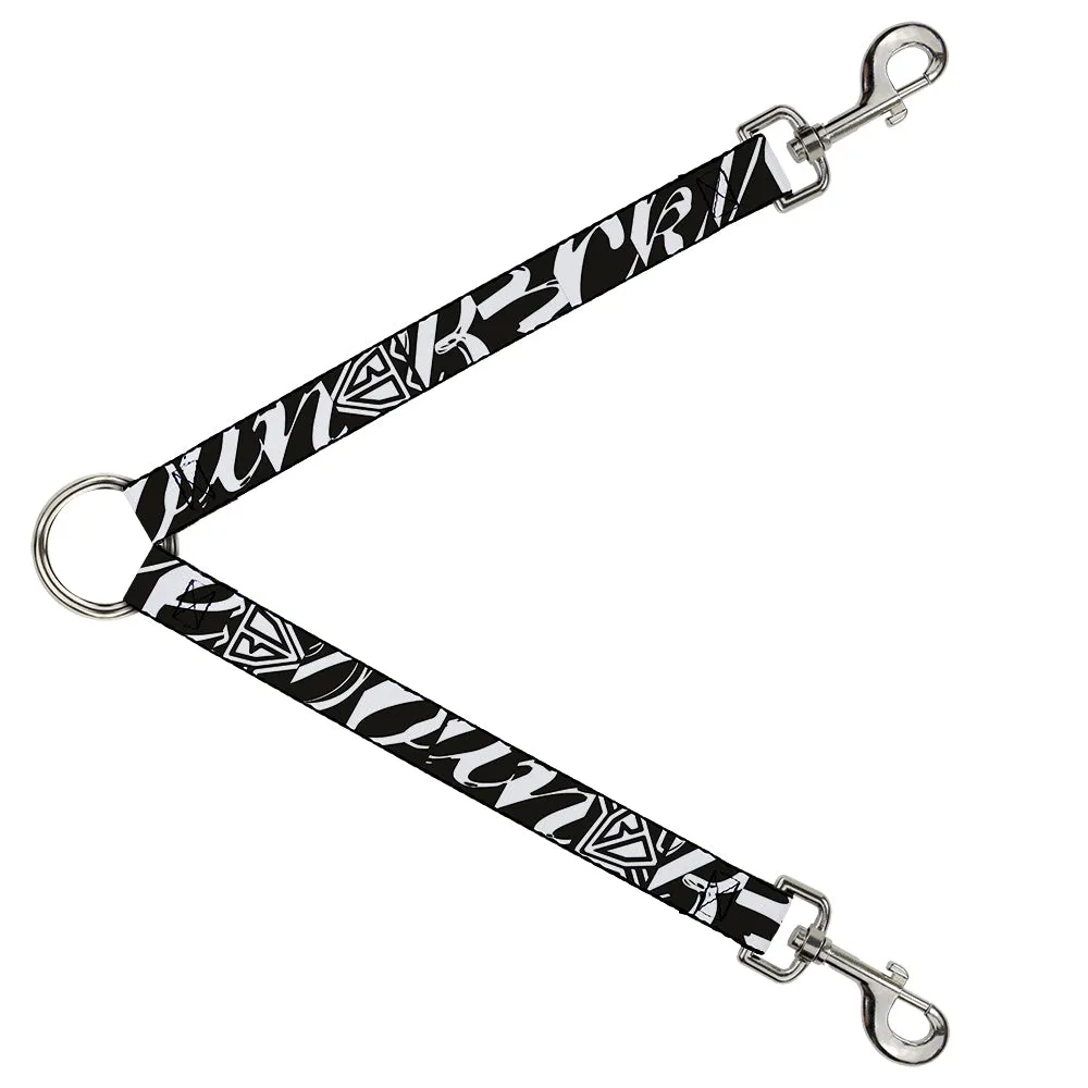 Dog Leash Splitter - BD Logo/BUCKLE-DOWN Script Black/White