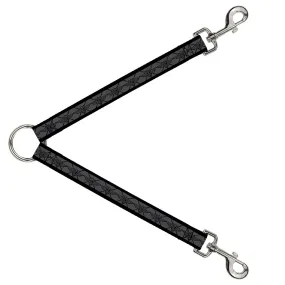 Dog Leash Splitter - BD Monogram2 Gray/Black