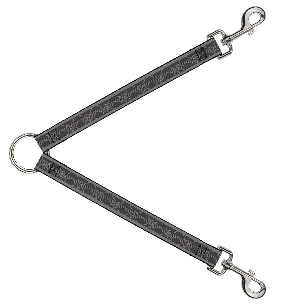 Dog Leash Splitter - BD Monogram2 Grays