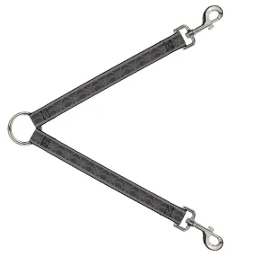 Dog Leash Splitter - BD Monogram2 Grays