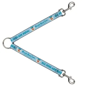 Dog Leash Splitter - BEACH DAWG CARE ALL DOGS ARE EQUAL Blues