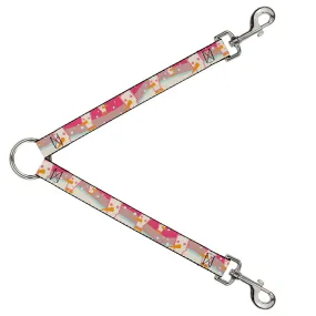 Dog Leash Splitter - Block Penguins Mauve