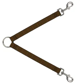 Dog Leash Splitter - Bone & Paw Monogram Brown/Orange