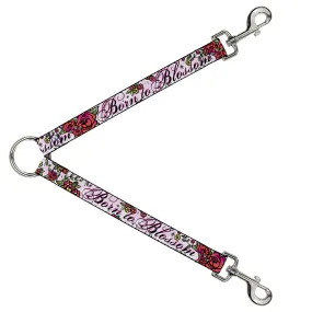 Dog Leash Splitter - Born to Blossom Pink