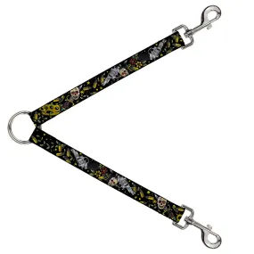 Dog Leash Splitter - Born to Raise Hell CLOSE-UP Black