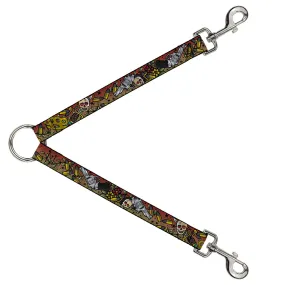 Dog Leash Splitter - Born to Raise Hell CLOSE-UP Red