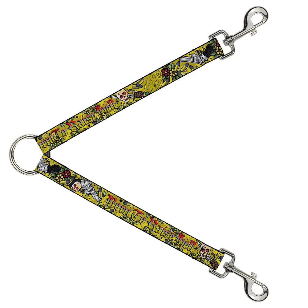 Dog Leash Splitter - Born to Raise Hell Yellow