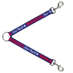 Dog Leash Splitter - 'MERICA FUCK YEAH!/Star Blue/Red/White