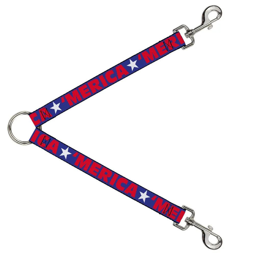 Dog Leash Splitter - 'MERICA/Star Blue/Red/White