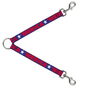Dog Leash Splitter - 'MERICA/Star Blue/Red/White