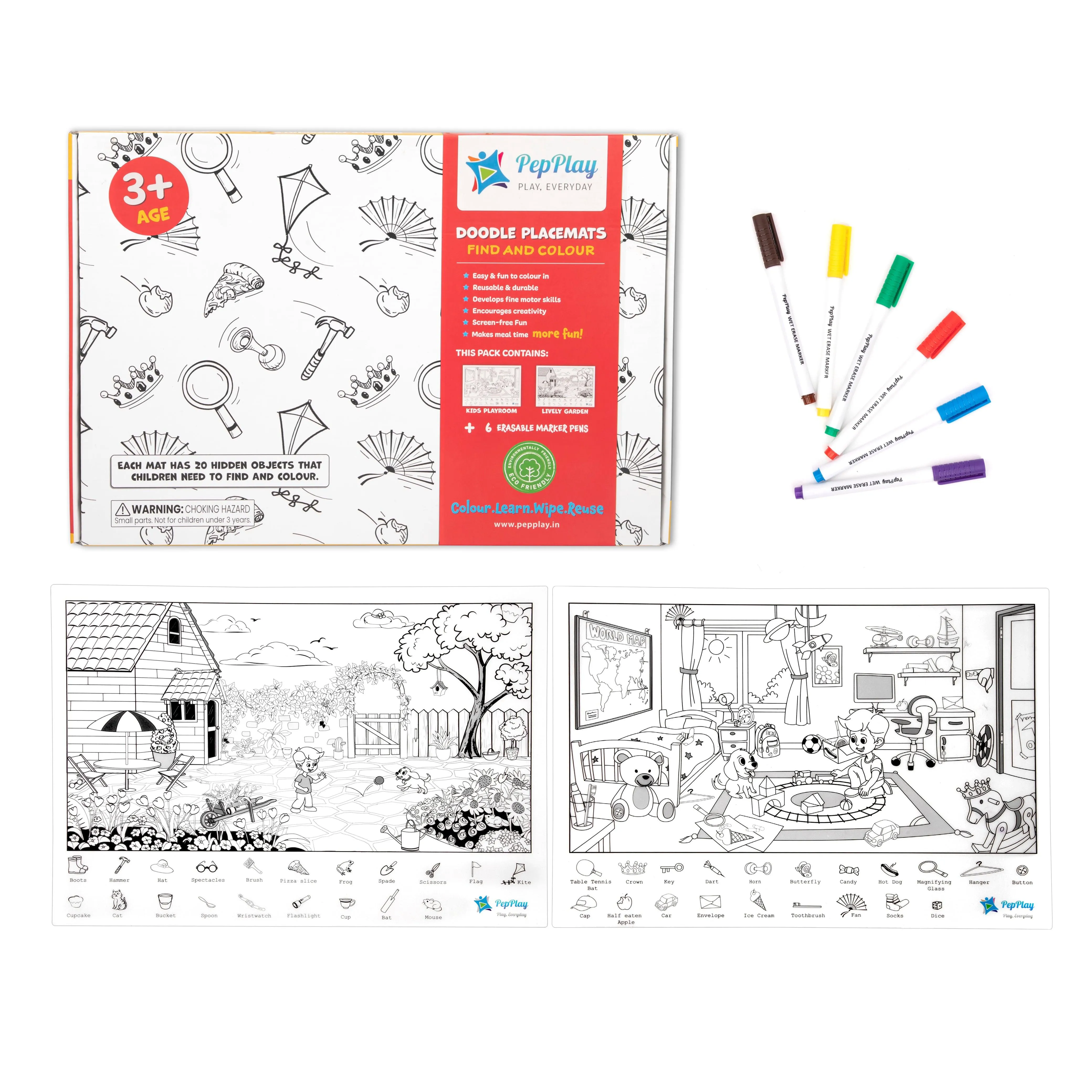 Doodle Placemats-Find & Color