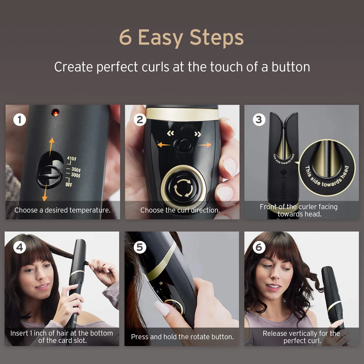 ETEKCITY - Instant Auto Curler