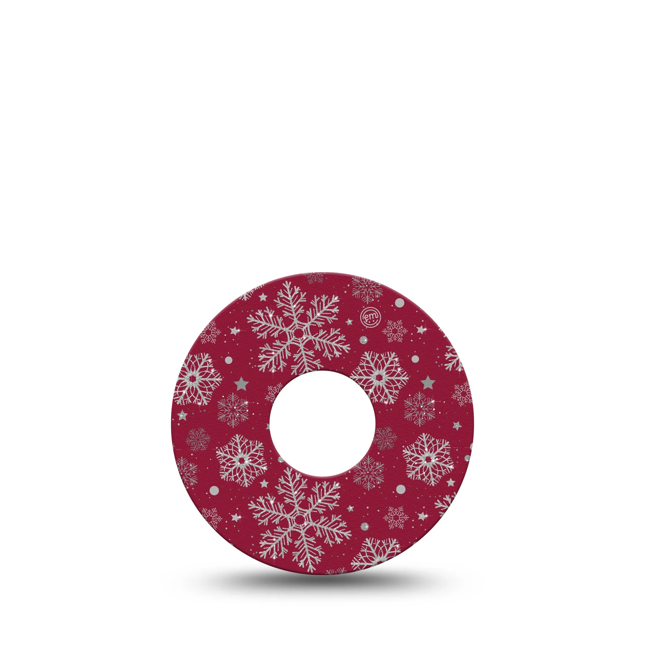 ExpressionMed Silver Snowflakes Adhesive Patch Freestyle Libre 3