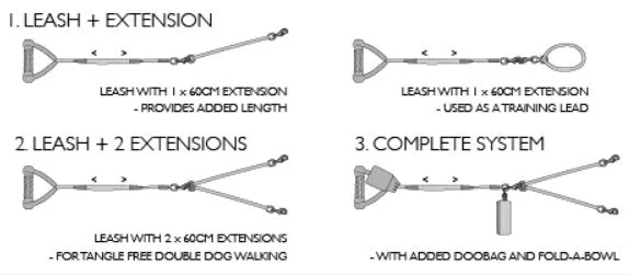 Ezydog - Leash Extension - Red 24"