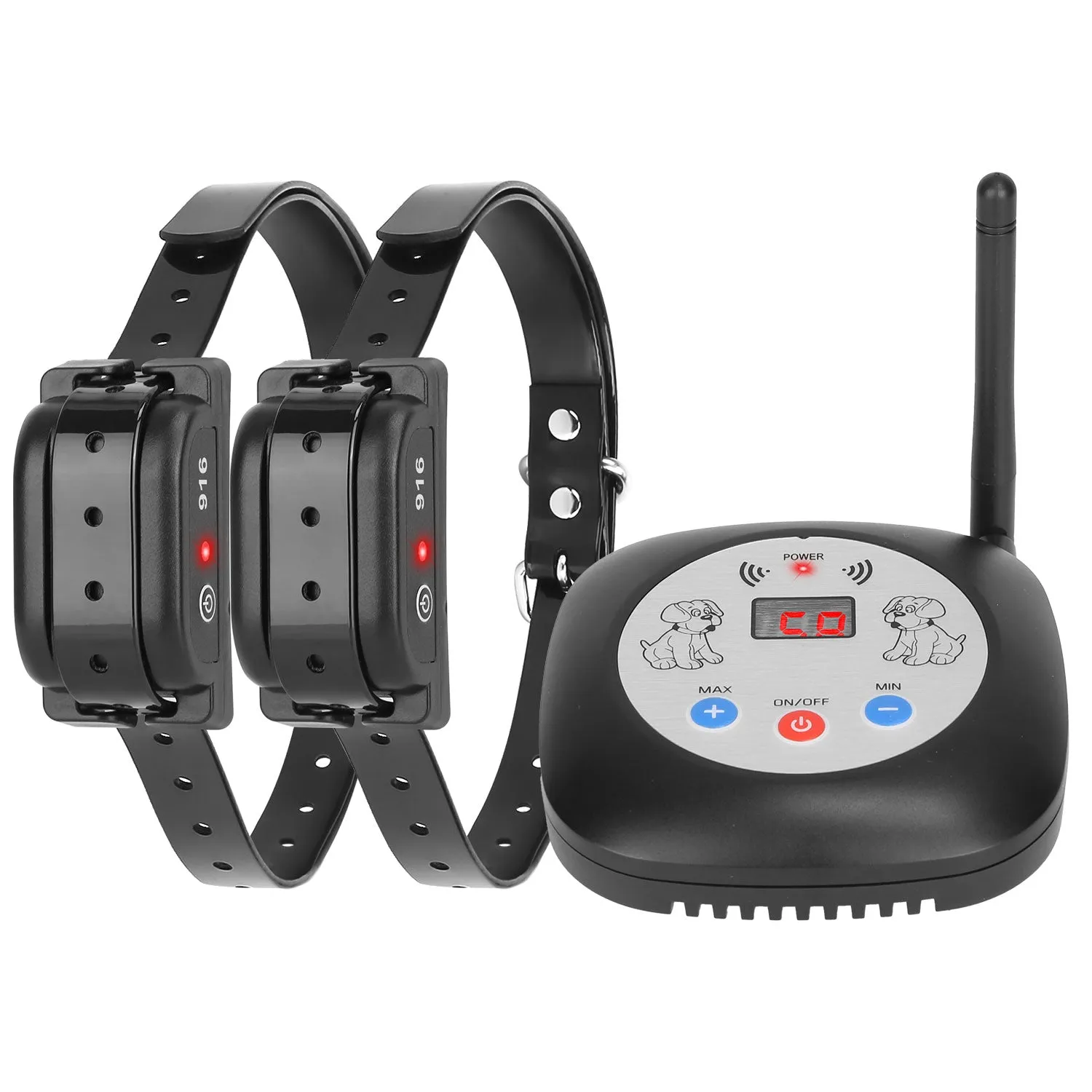Fresh Fab Finds 328FT Electric Wireless Dog Fence System With GPS Location Monitor Collar Receiver Rechargeable Beep Vibration Fence System for Small Medium Large Dog
