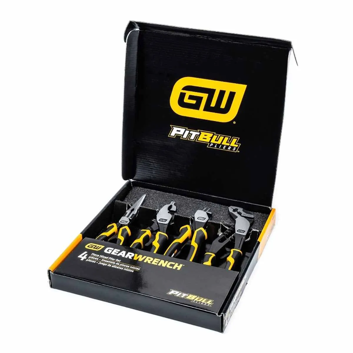 GearWrench 82203C 4 Pc. Pitbull Dual Material Mixed Plier Set