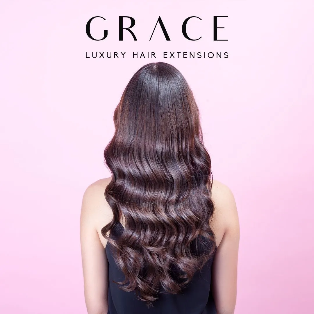 Grace Remy 2 Clip Weft Hair Extension - #1B Dark Brown