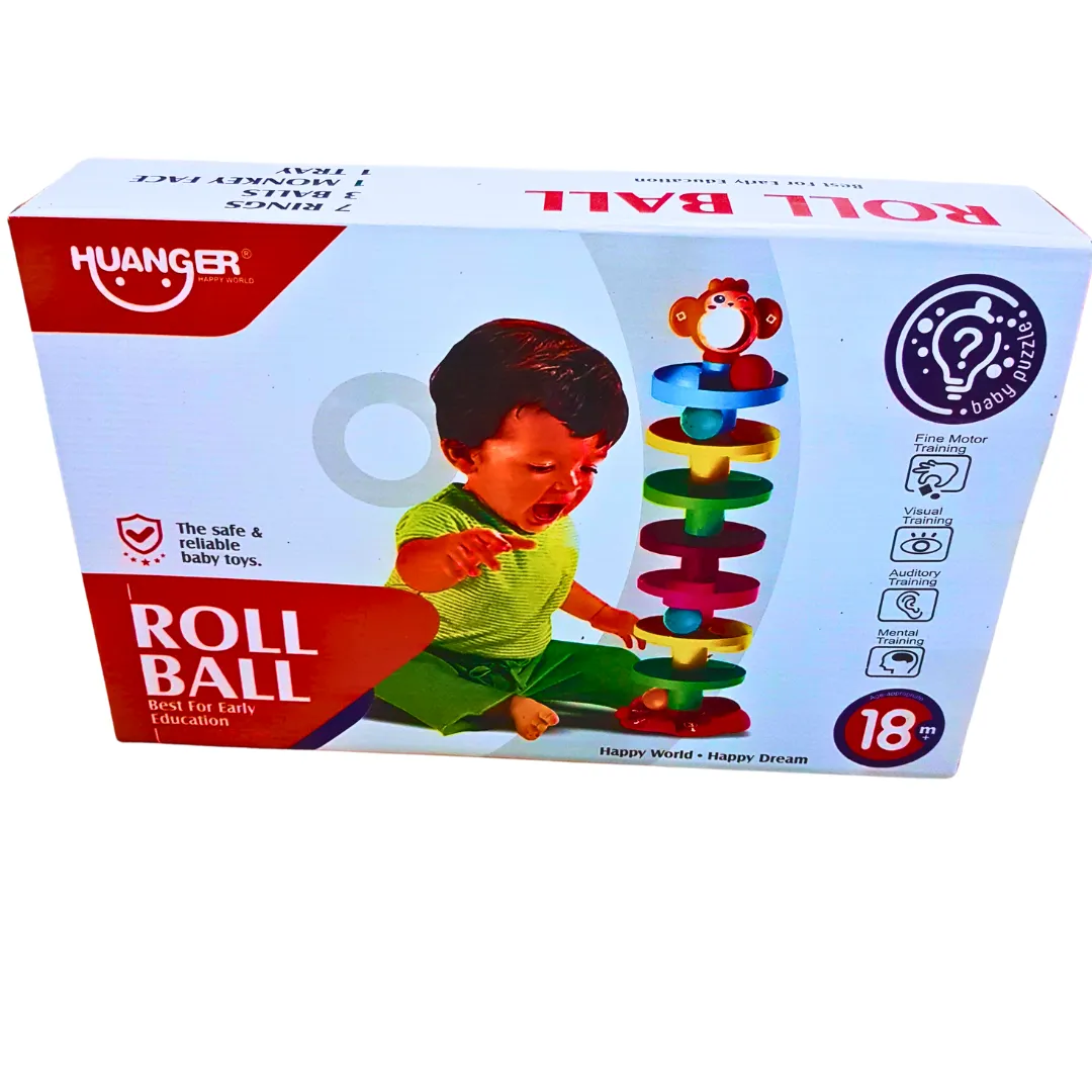 Huanger Roll Ball Educational Toy for Babies | Colorful Ball Drop Tower | 18  Months