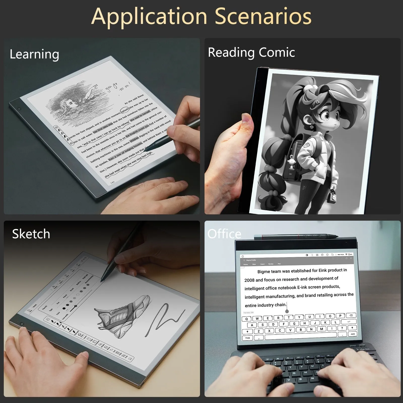 inkNoteS--10.3'' Black&White E reader