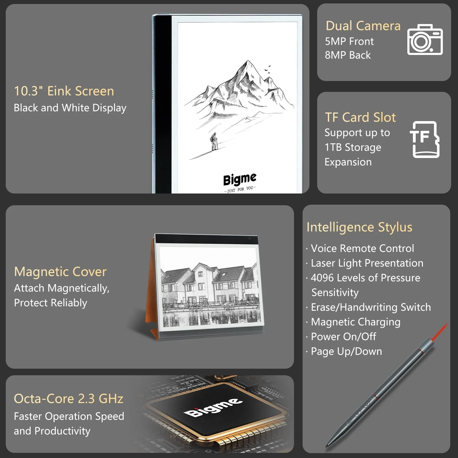 inkNoteS--10.3'' Black&White E reader