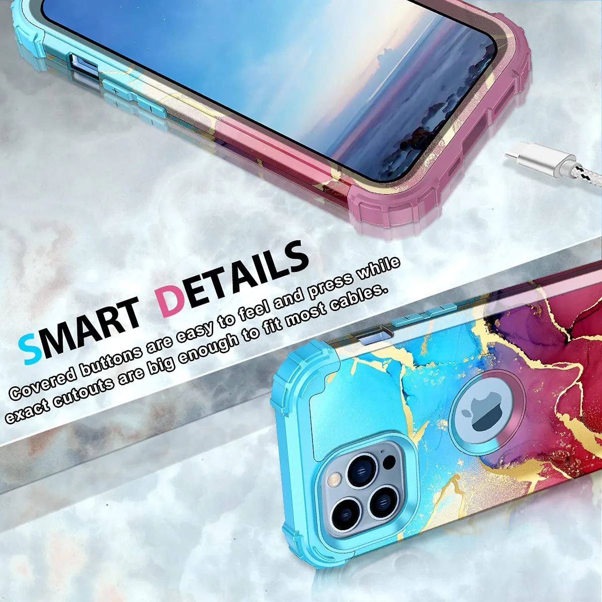 iPhone 13 Pro Max Rainbow Case | Rainbow iPhone 13 Pro Max Glitter Case