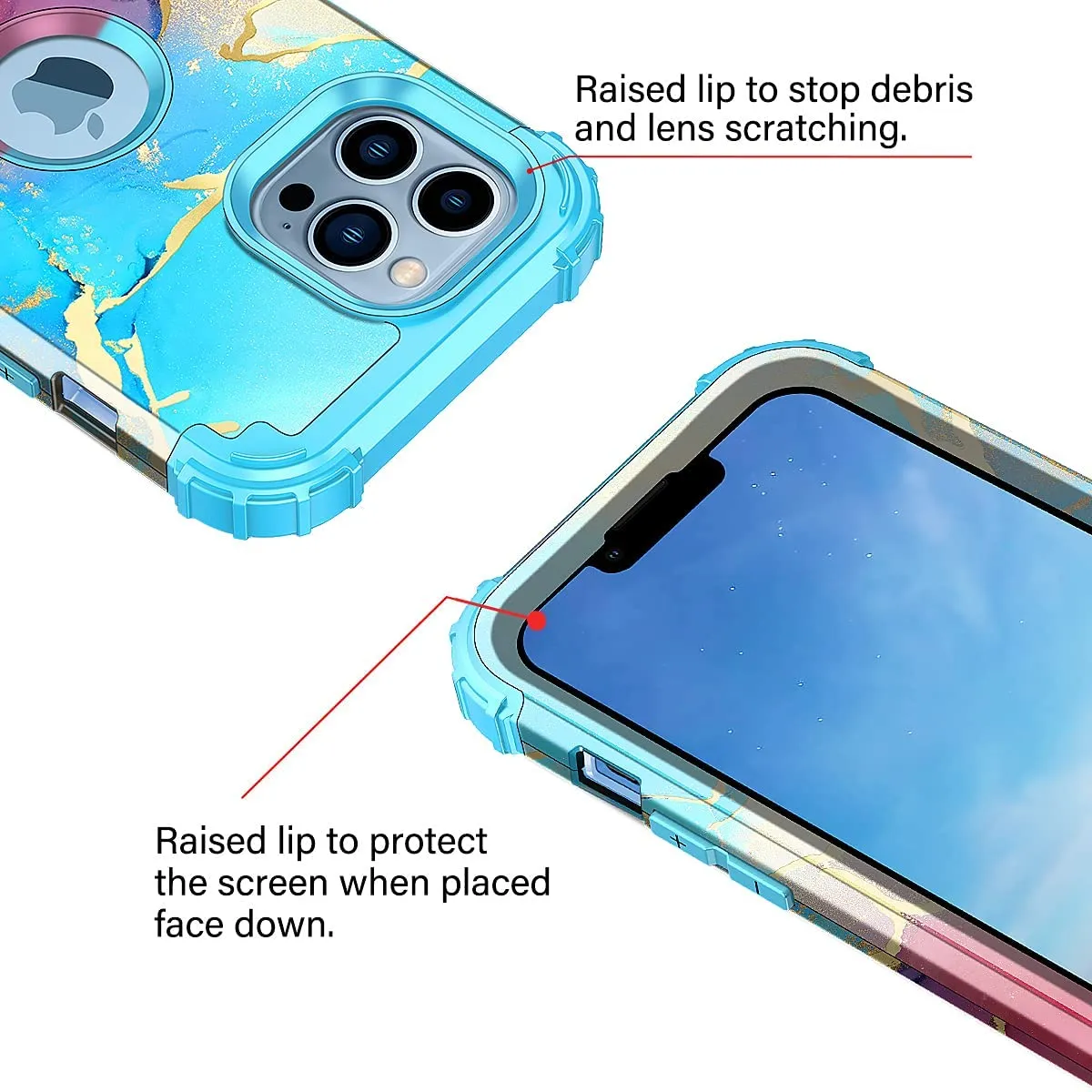 iPhone 13 Pro Max Rainbow Case | Rainbow iPhone 13 Pro Max Glitter Case