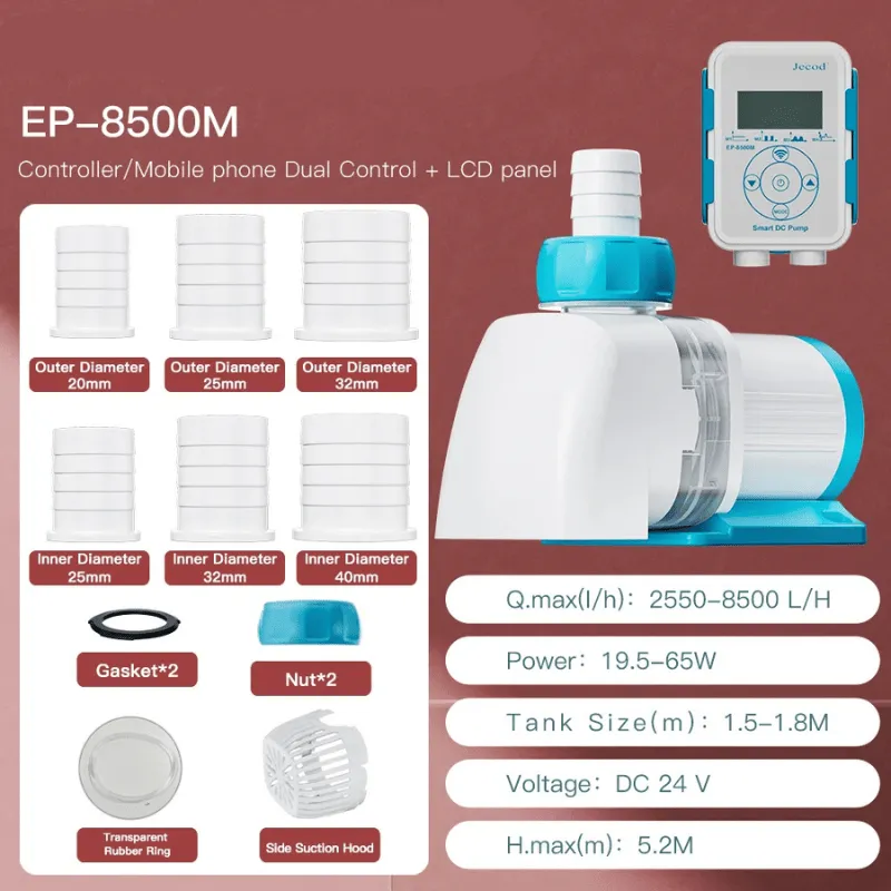 JEBAO EP Series Water Pump - Controller/Mobile phone Dual Control (Remote   Intelligent Timing) - (EP3500M/EP5000M/EP6500M/EP8500M/EP10000M)