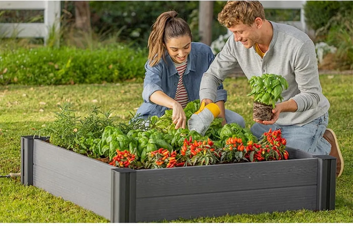 Keter Vista Garden Bed - Grey