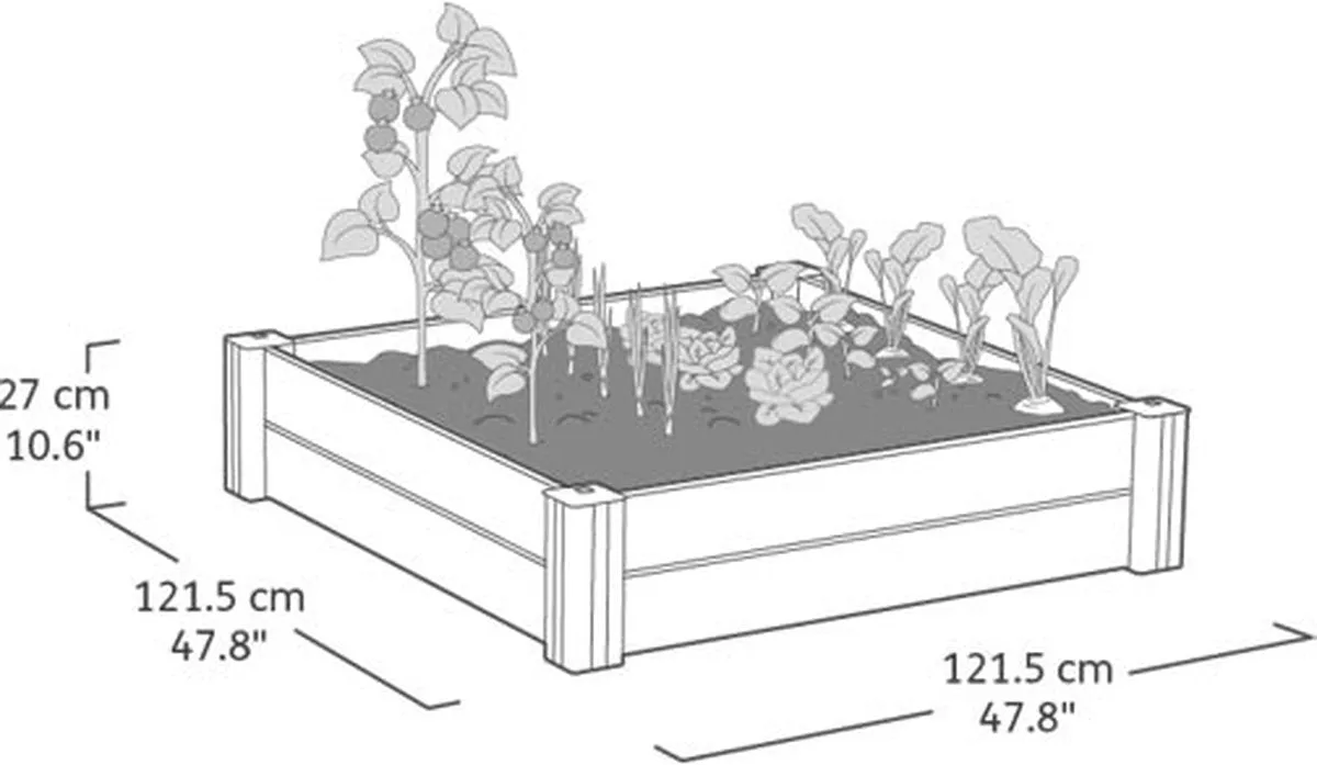 Keter Vista Garden Bed - Grey
