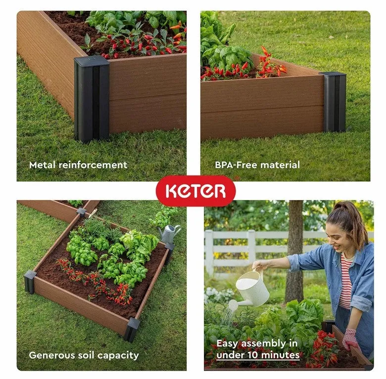 Keter Vista Garden Bed - Grey
