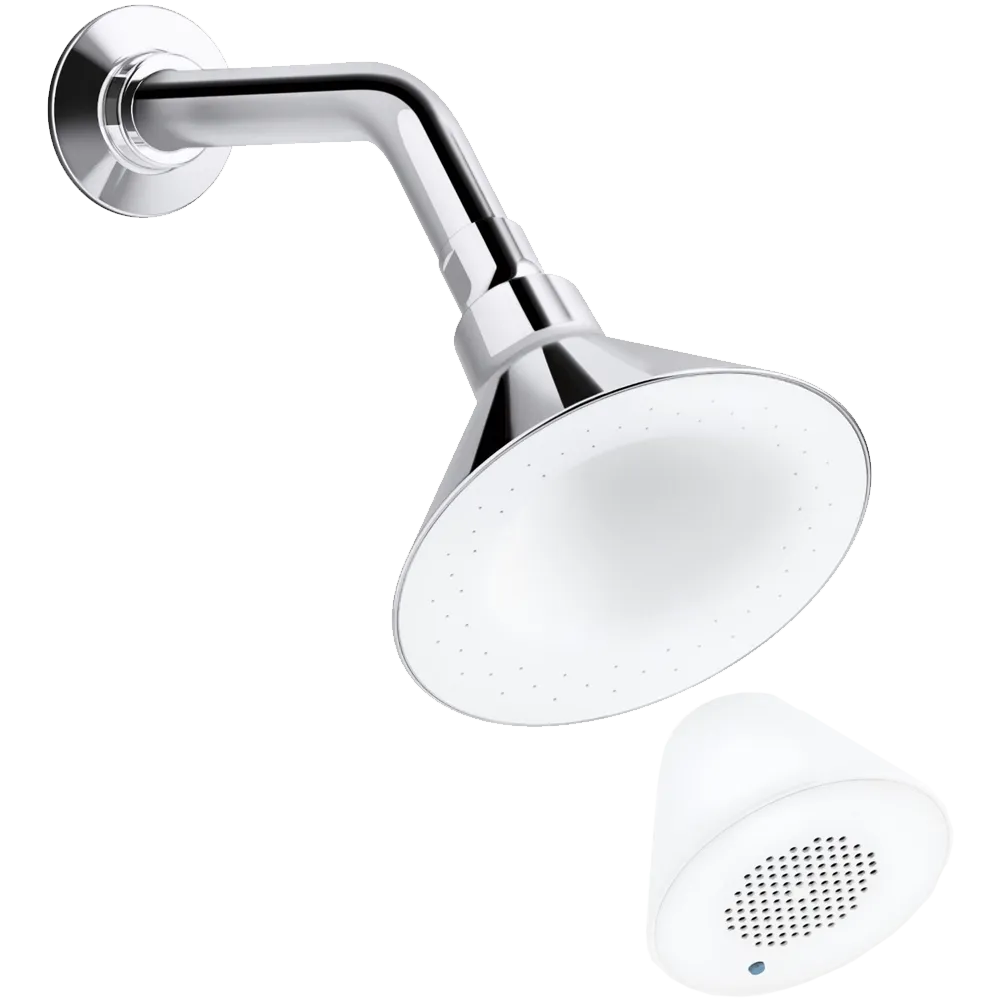 KOHLER K-9245-0 2.5 GPM Moxie Showerhead and Wireless Speaker