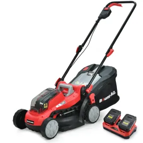 Lightweight 40V Electric Cordless Lawn Mower Kit w/ 35L Catcher - Baumr-AG