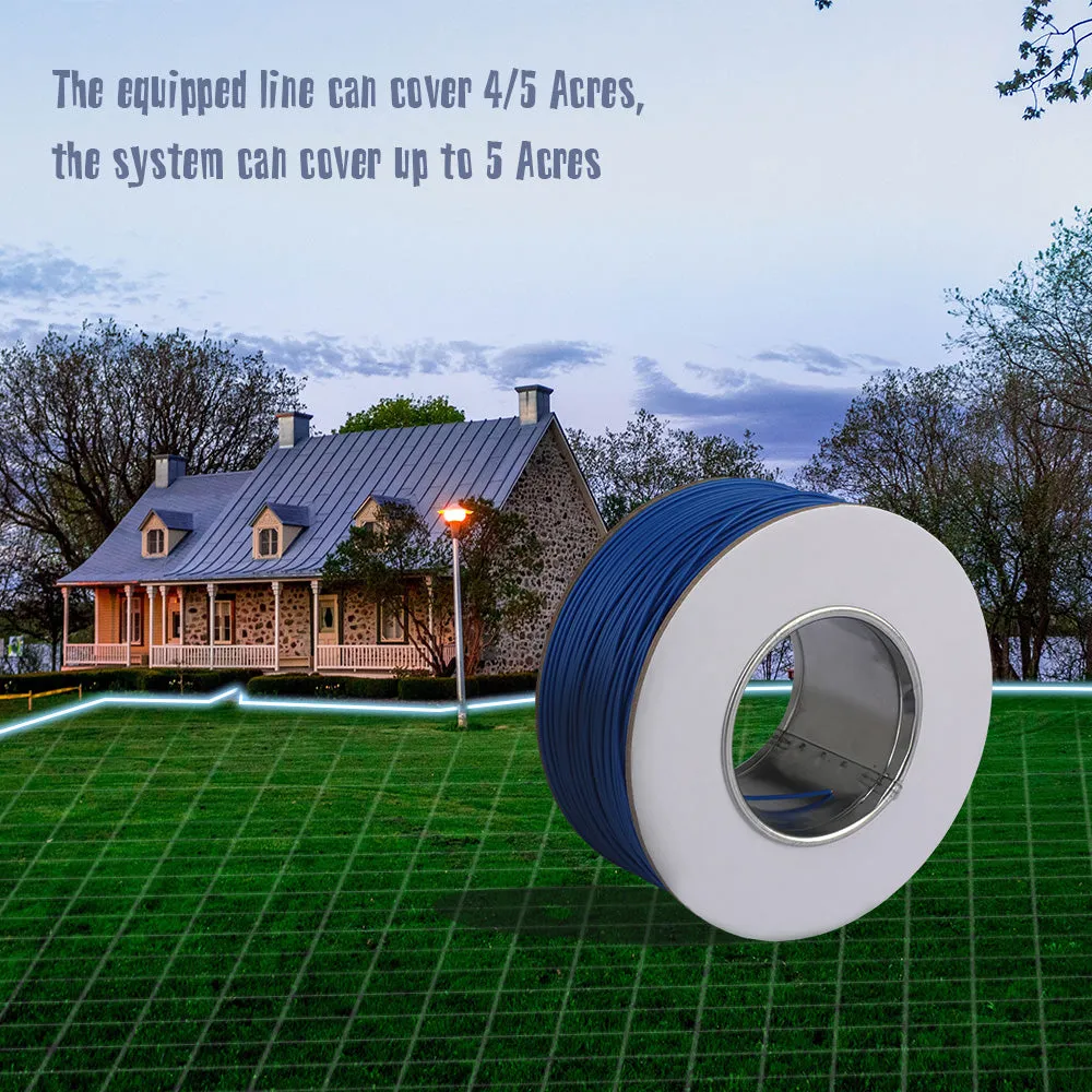 MASBRILL Electric Dog Fence, Underground Electric Dog Fence Rechargeable Dog Fence Collar 650 ft Wire with 2 Collars