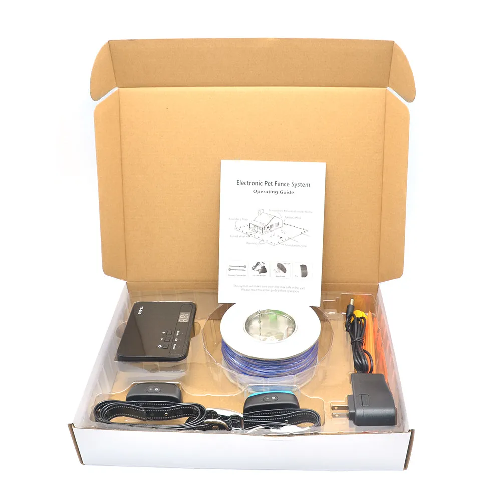 MASBRILL Electric Dog Fence, Underground Electric Dog Fence Rechargeable Dog Fence for Small Medium Large Dogs, 650 Ft Wire with 1 Collars