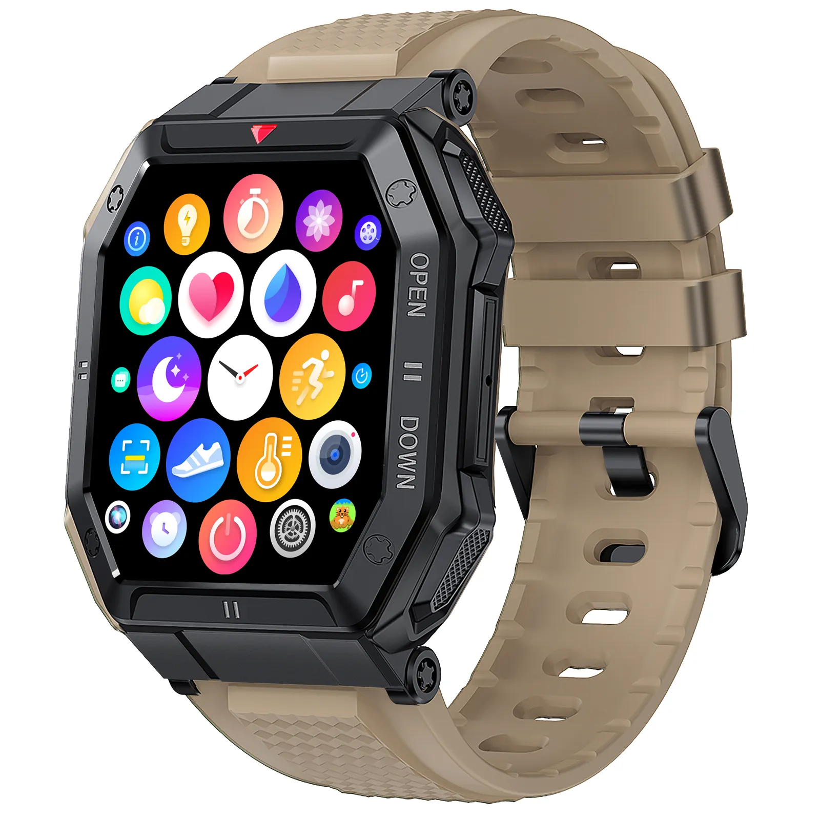 Military Smart Watch for Men with Call (Answer/Make) Outdoor Tactical Sports Watch Rugged 1.85" HD Big Screen Fitness Tracker Heart Rate Sleep Monitor Smartwatch Compatible with Android iPhone Samsung