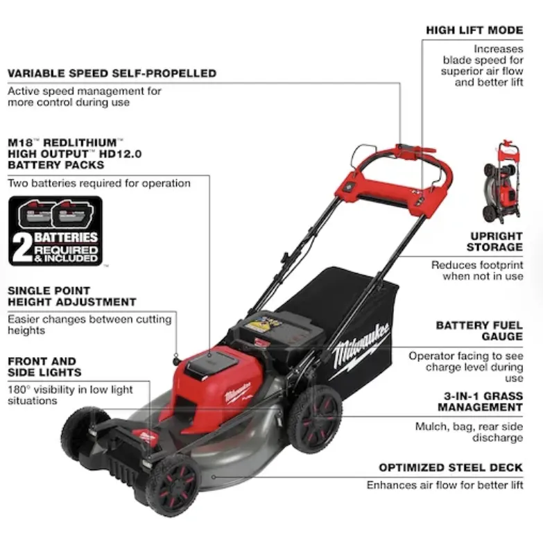 Milwaukee 2823-22HD M18 FUEL™ 21" Self-Propelled Dual Battery Mower Kit