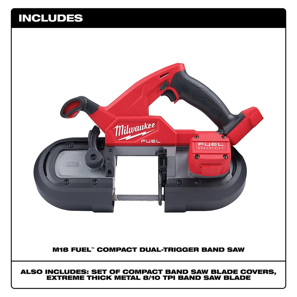 Milwaukee 2829S-20 M18 Fuel Compact Dual-Trigger Band Saw, Bare