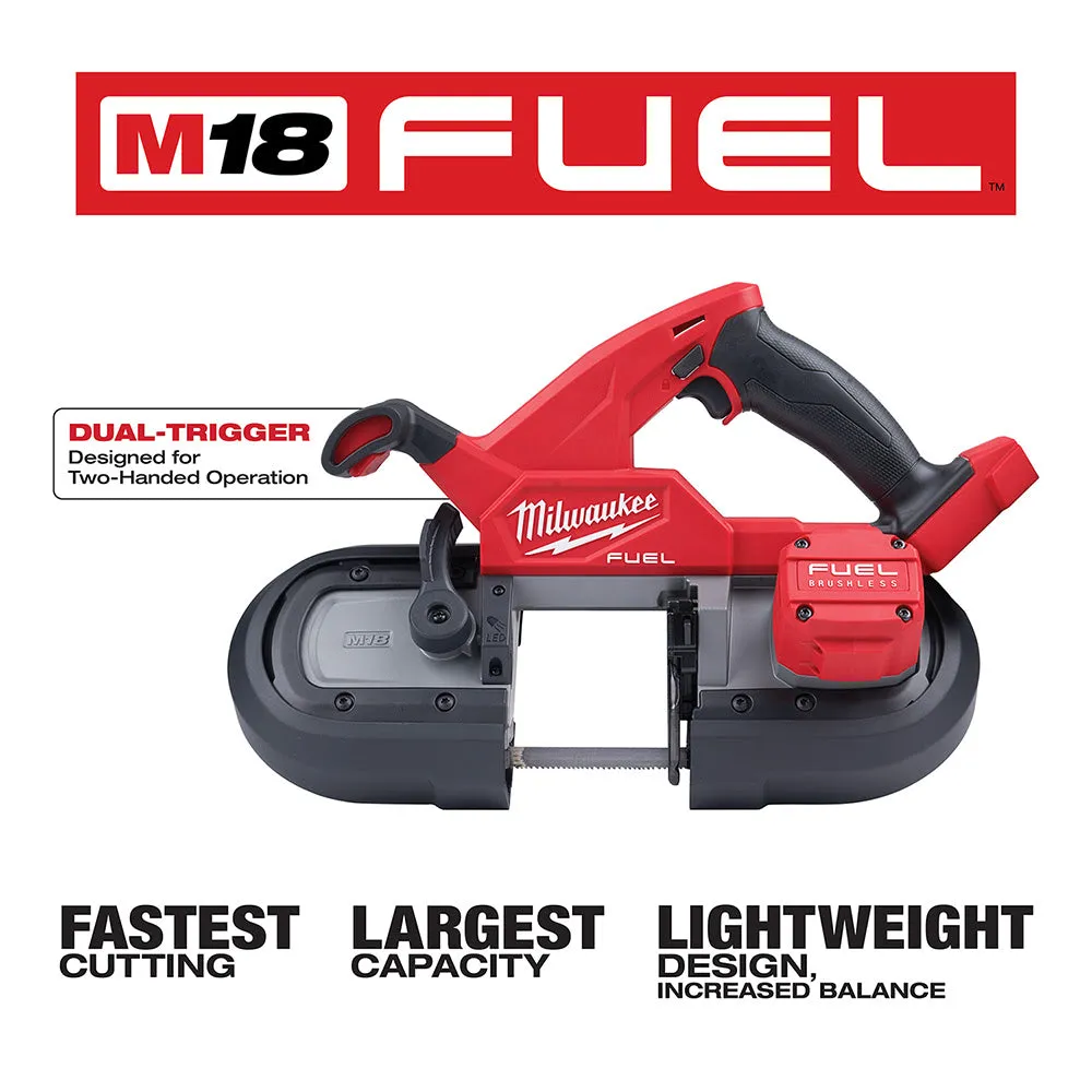 Milwaukee 2829S-20 M18 Fuel Compact Dual-Trigger Band Saw, Bare