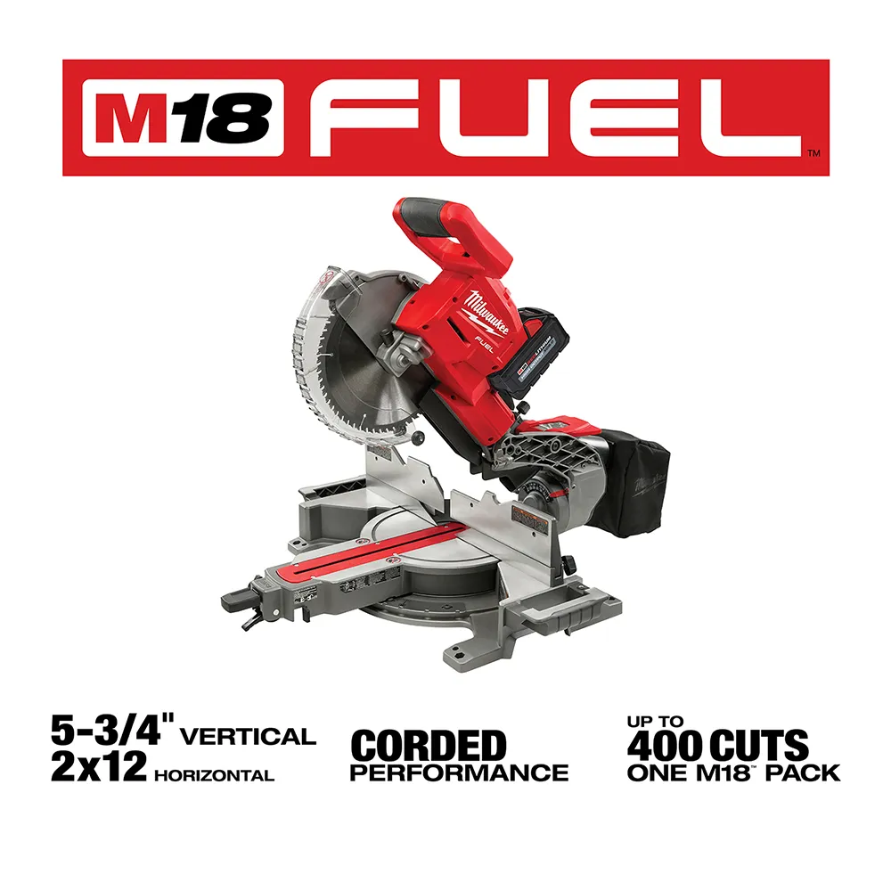 Milwaukee M18 Fuel 10" Dual Bevel Sliding Compound Miter Saw Kit